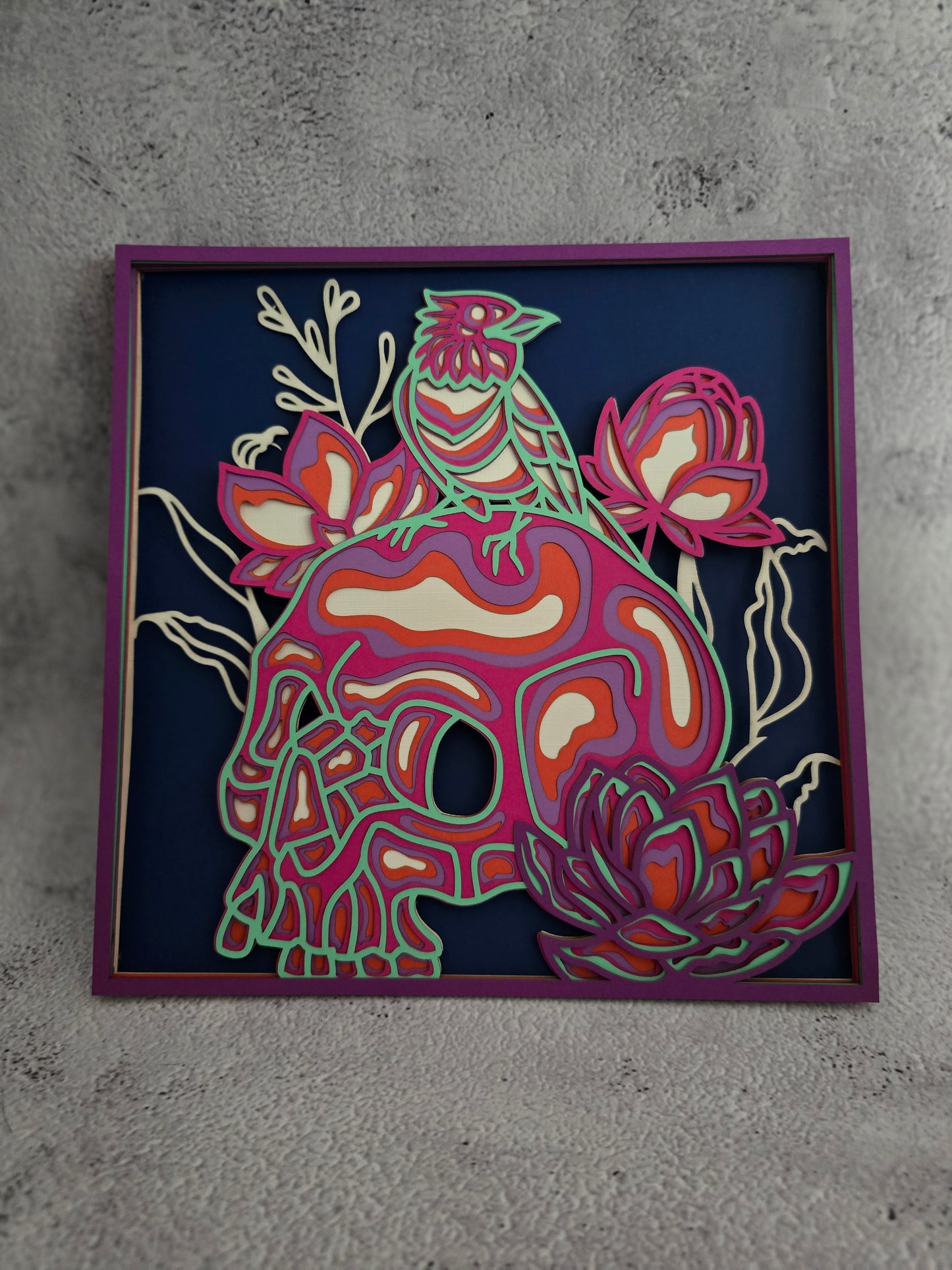 Skull & bird (made to order)