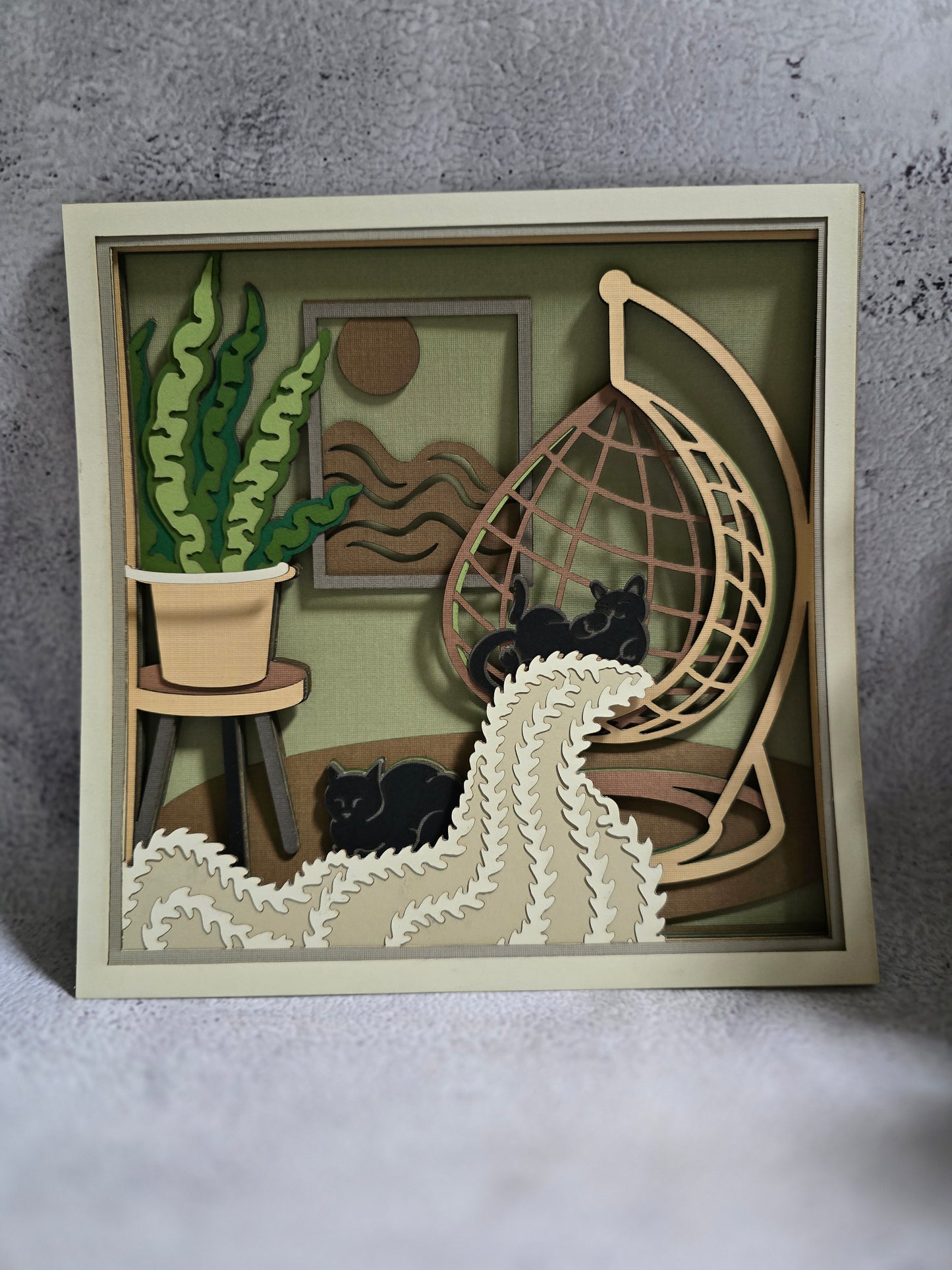 Cats lounging (made to order)