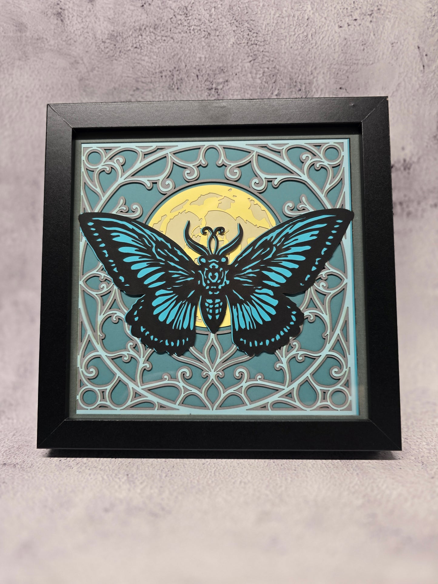 Gothic Butterfly shadow box