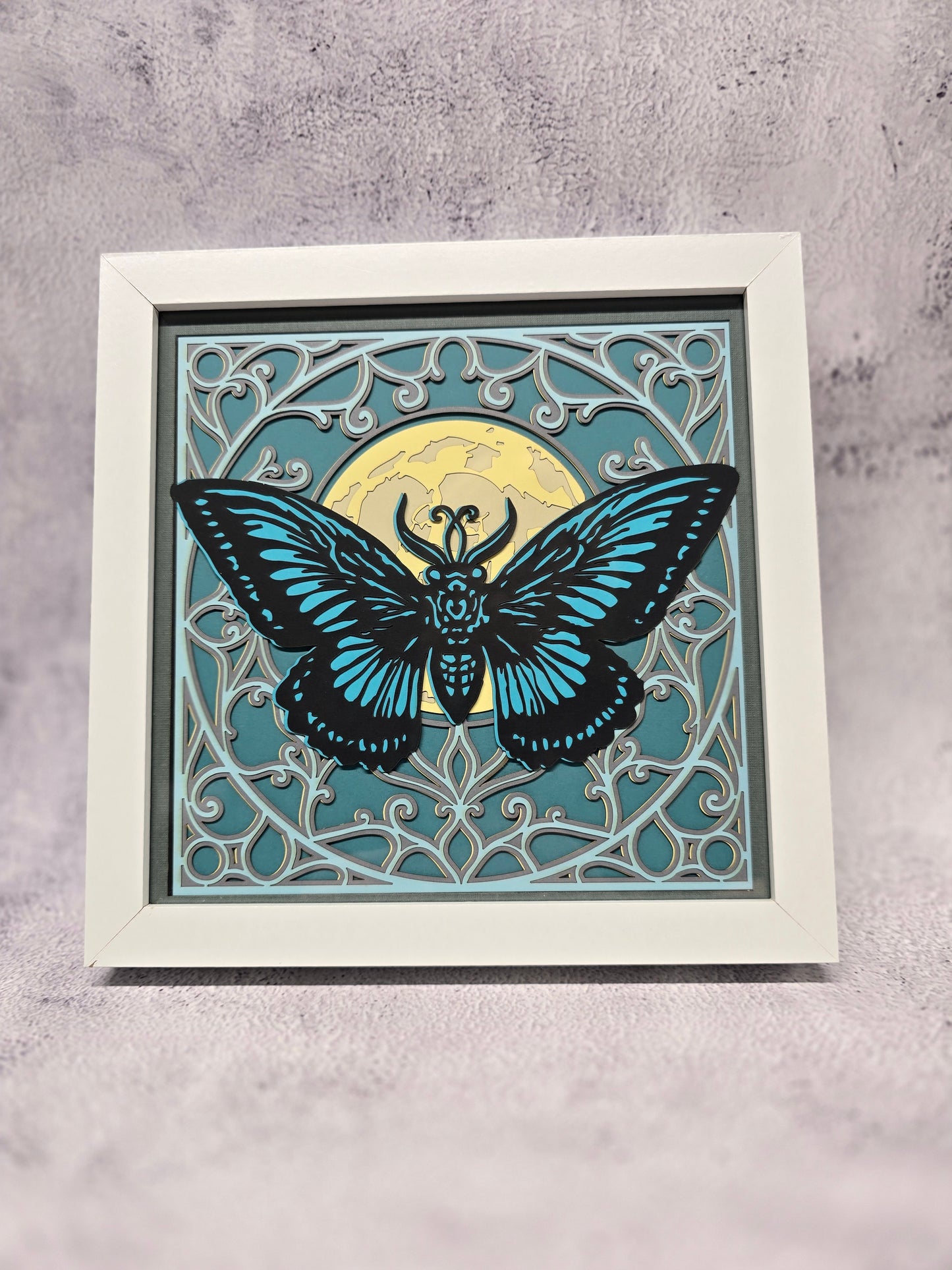 Gothic Butterfly shadow box