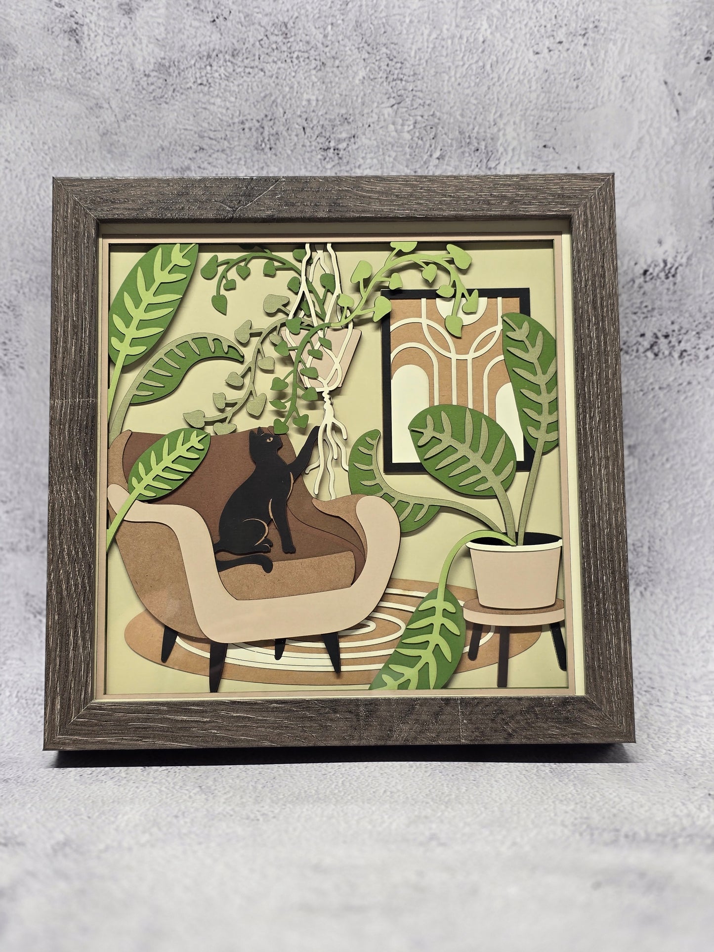 Cat playing with Plants