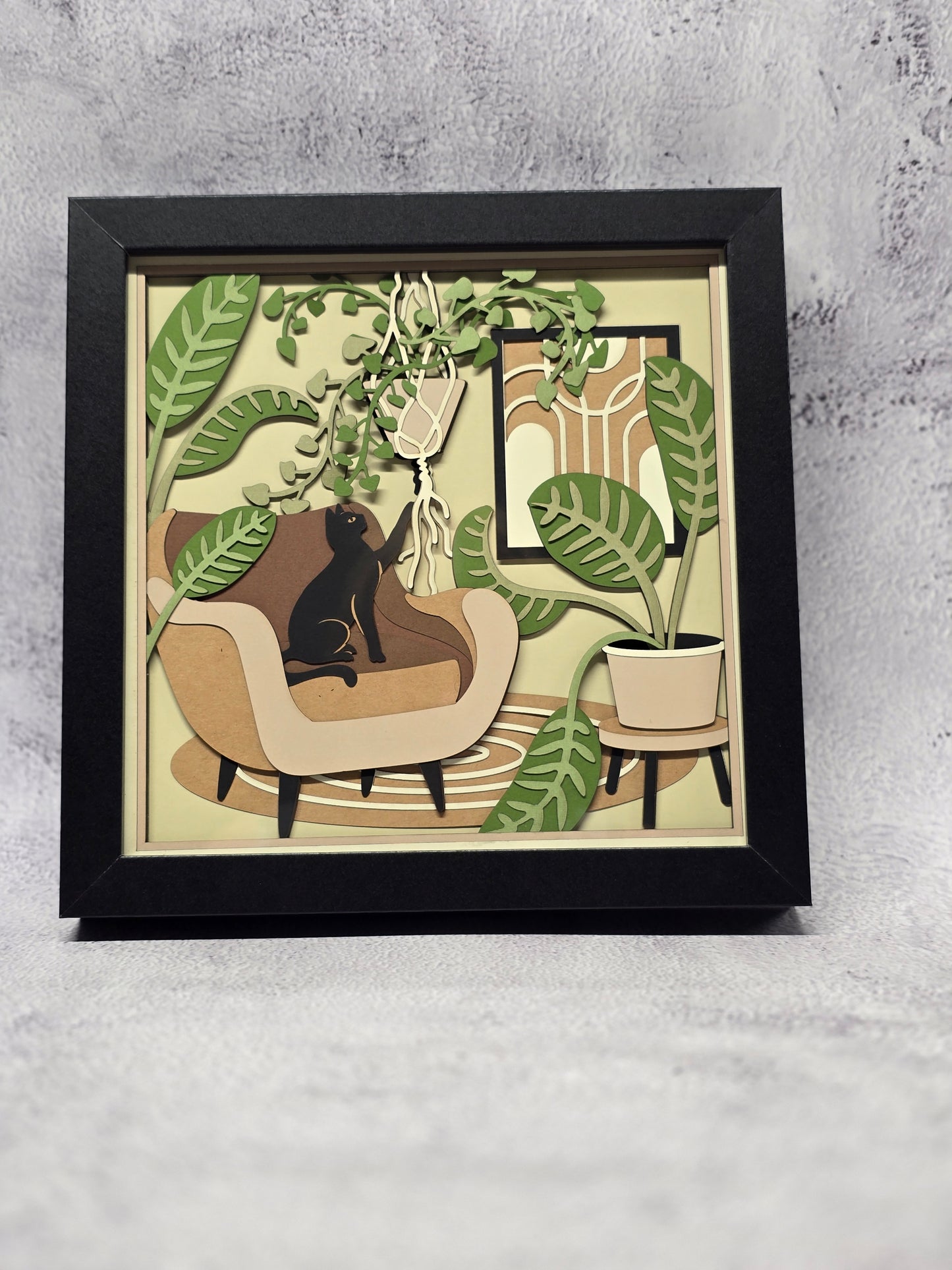 Cat playing with Plants