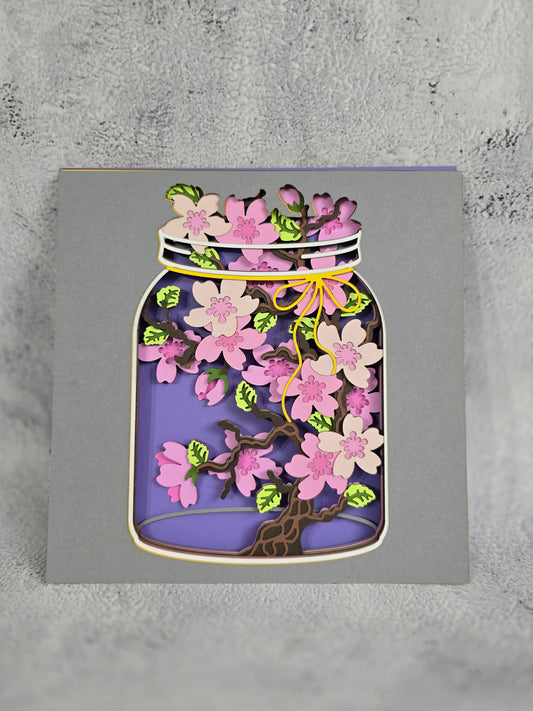Cherry Blossom in jar (made to order)