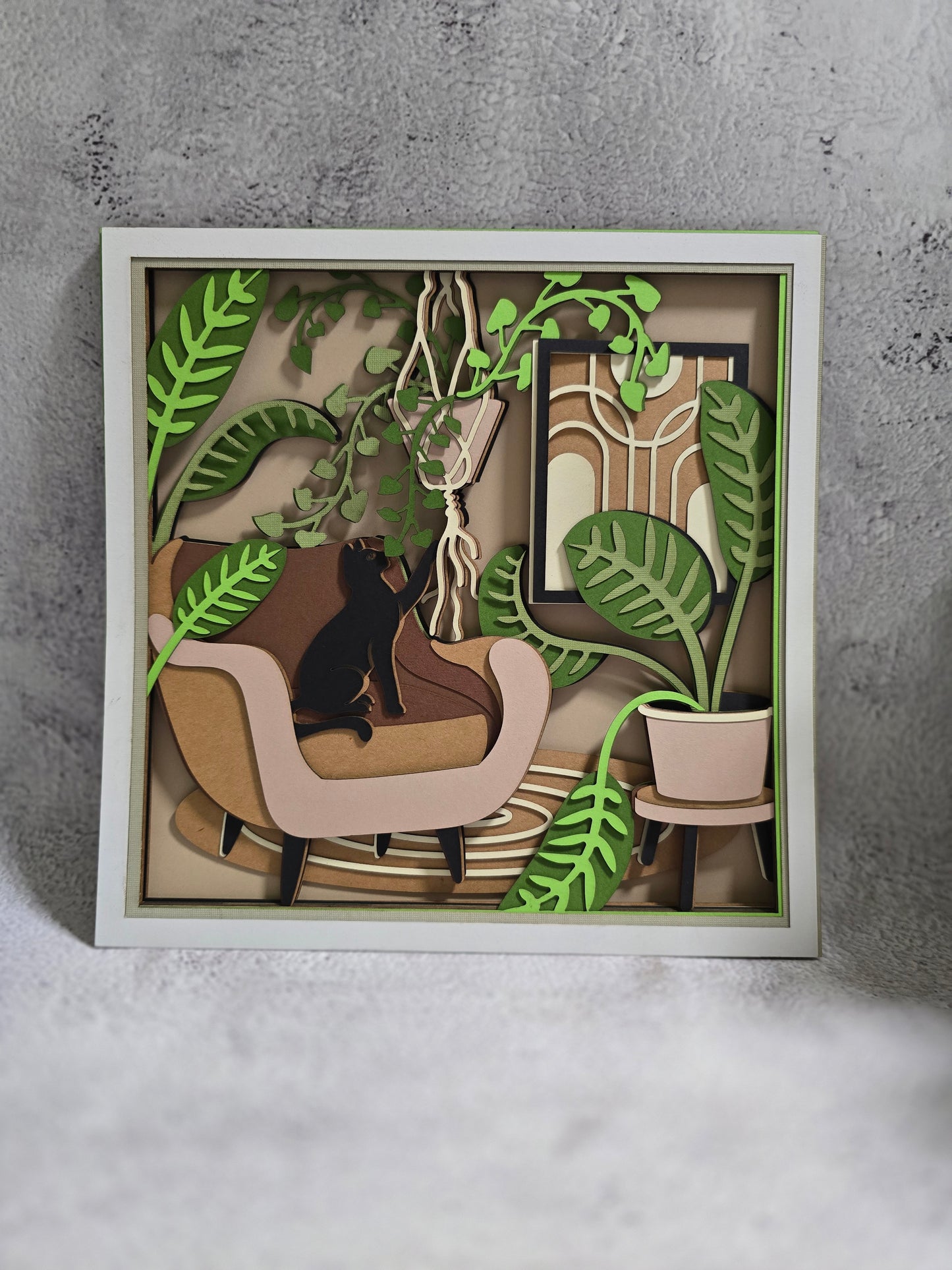 Cat playing with Plants (made to order)